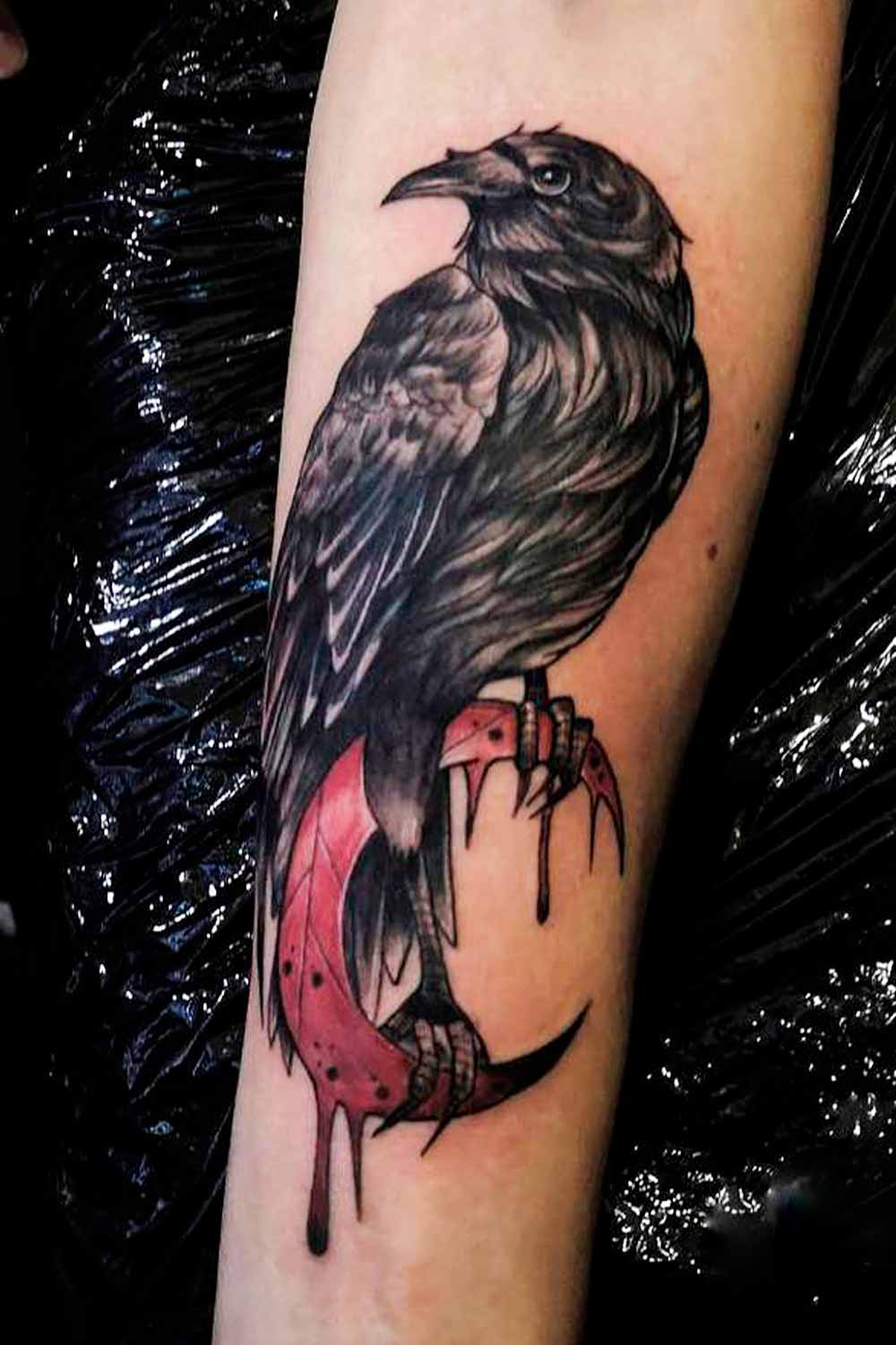 Tattoo design 6 Sheets Temporary Tattoos Crows in Ink a White Crow Wing  Grunge Temporary tattoo Neck Arm Chest for Women Men Adults  Amazonae  Beauty