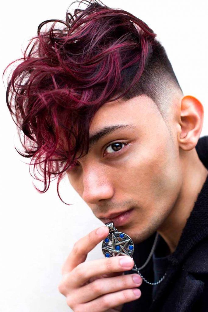 Undercut With Crazy Highlights #promhairstyles #promhair #promhairmen #promhairstylesformen