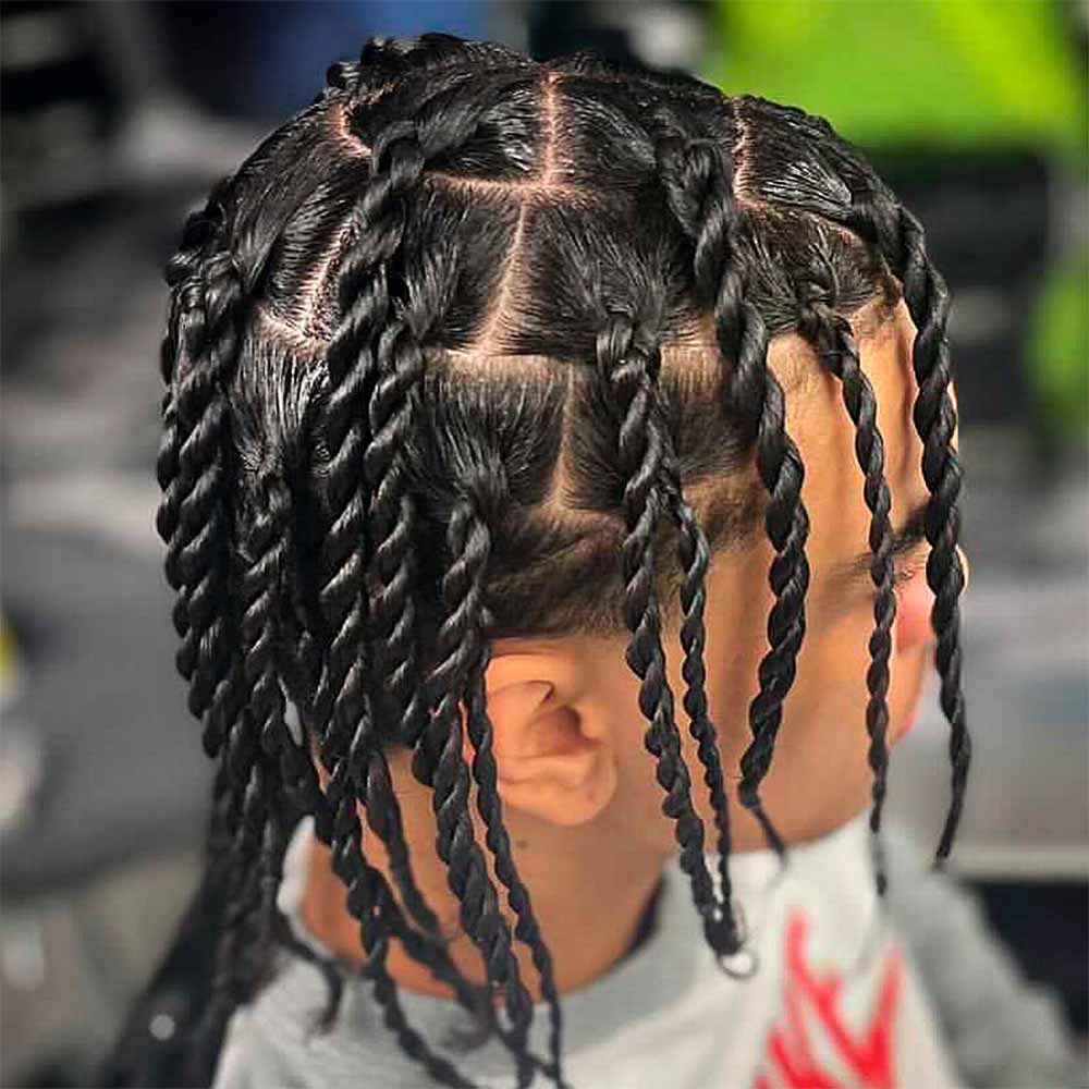 Single Braids For Men Two Strand Twist Long Box 