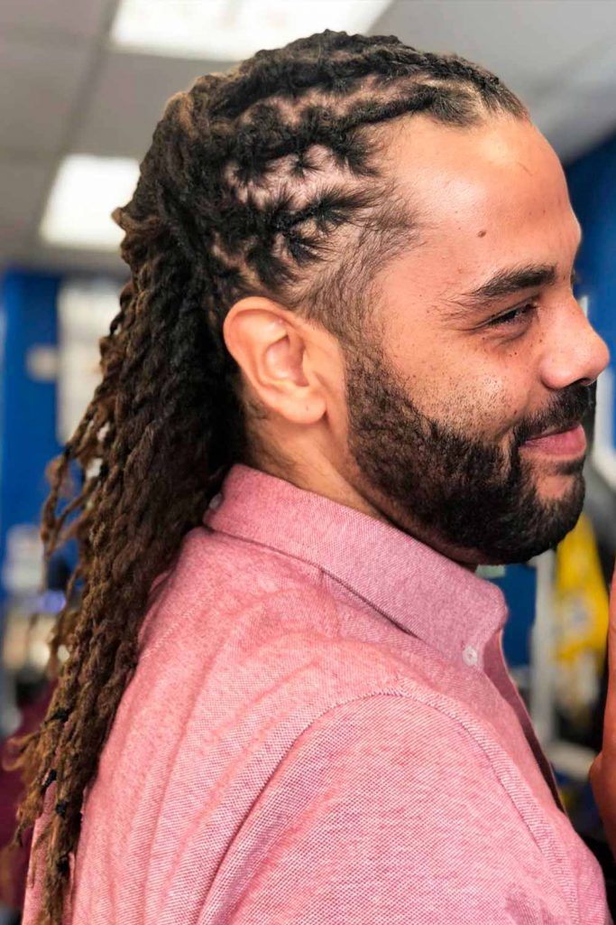 Rope twists back  Dreadlock hairstyles for men, Cornrow