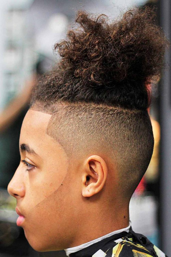 Undercut And Top Knot #blackboyshaircuts #boyshaircuts #haircutsforblackboys