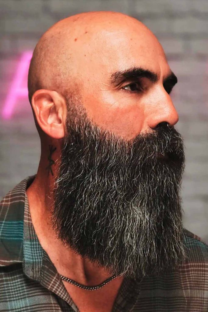 Bald Head And Full Beard #fullbeard #beard #beardstyles