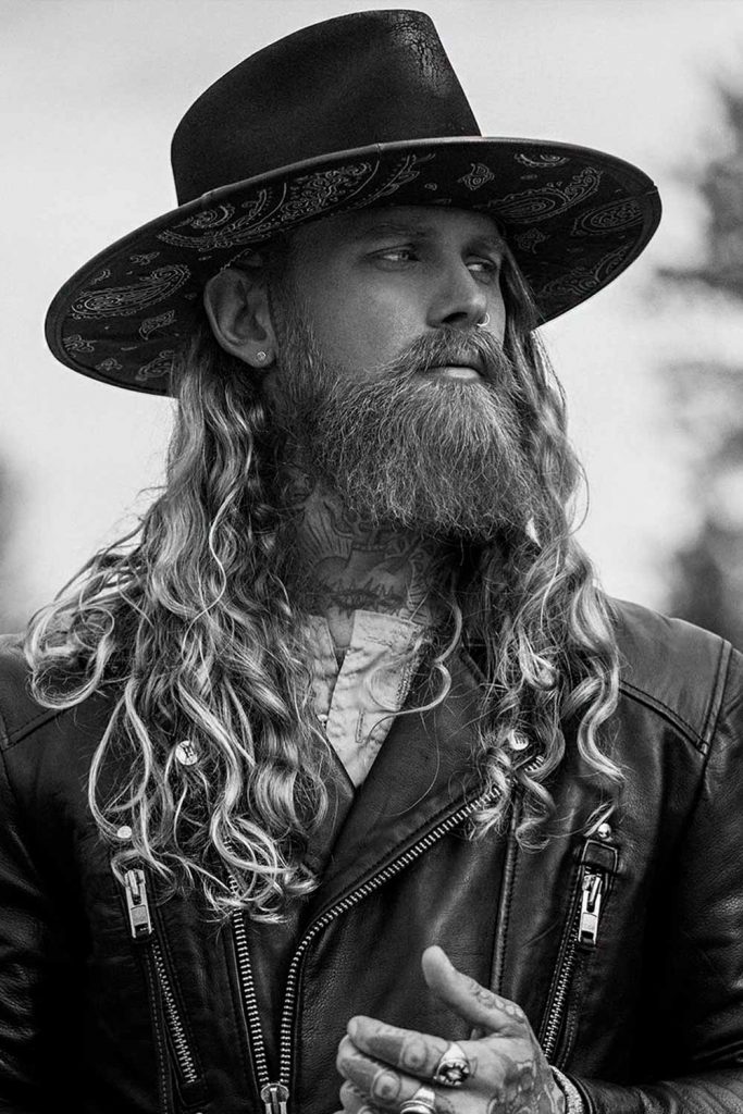 Hats for men store with long hair