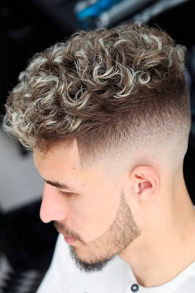 perm men hairstyles undercut bald fade highlights