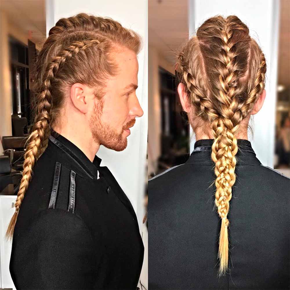 Faux Hawk Braid #vikingbraids #braidsformen #vikinghairstyles