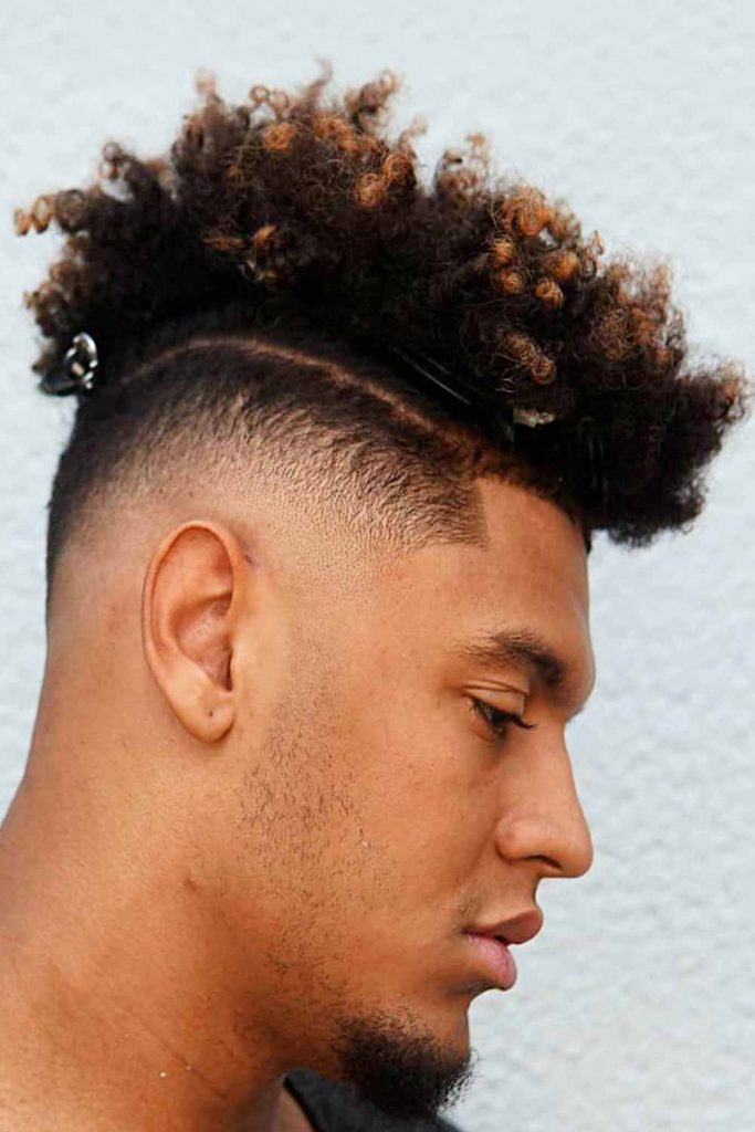 Undercut Fade Long Curls #blackmenhaircuts #blackmenhairstyles #haircutsforblackmen #afrohaircuts #afrohairstyles