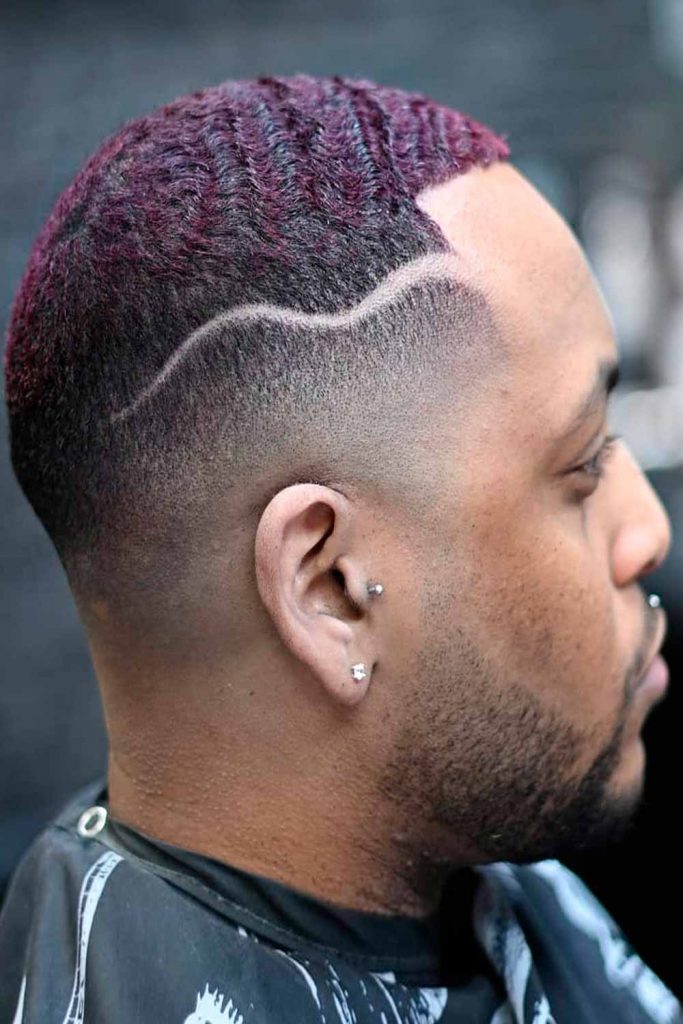 Buzz Cut And Shaved Line #fadehaircutblackmen #afrofade #blackfade