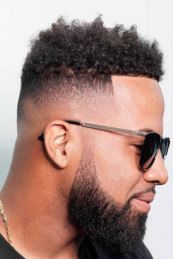 low fade haircut black men part