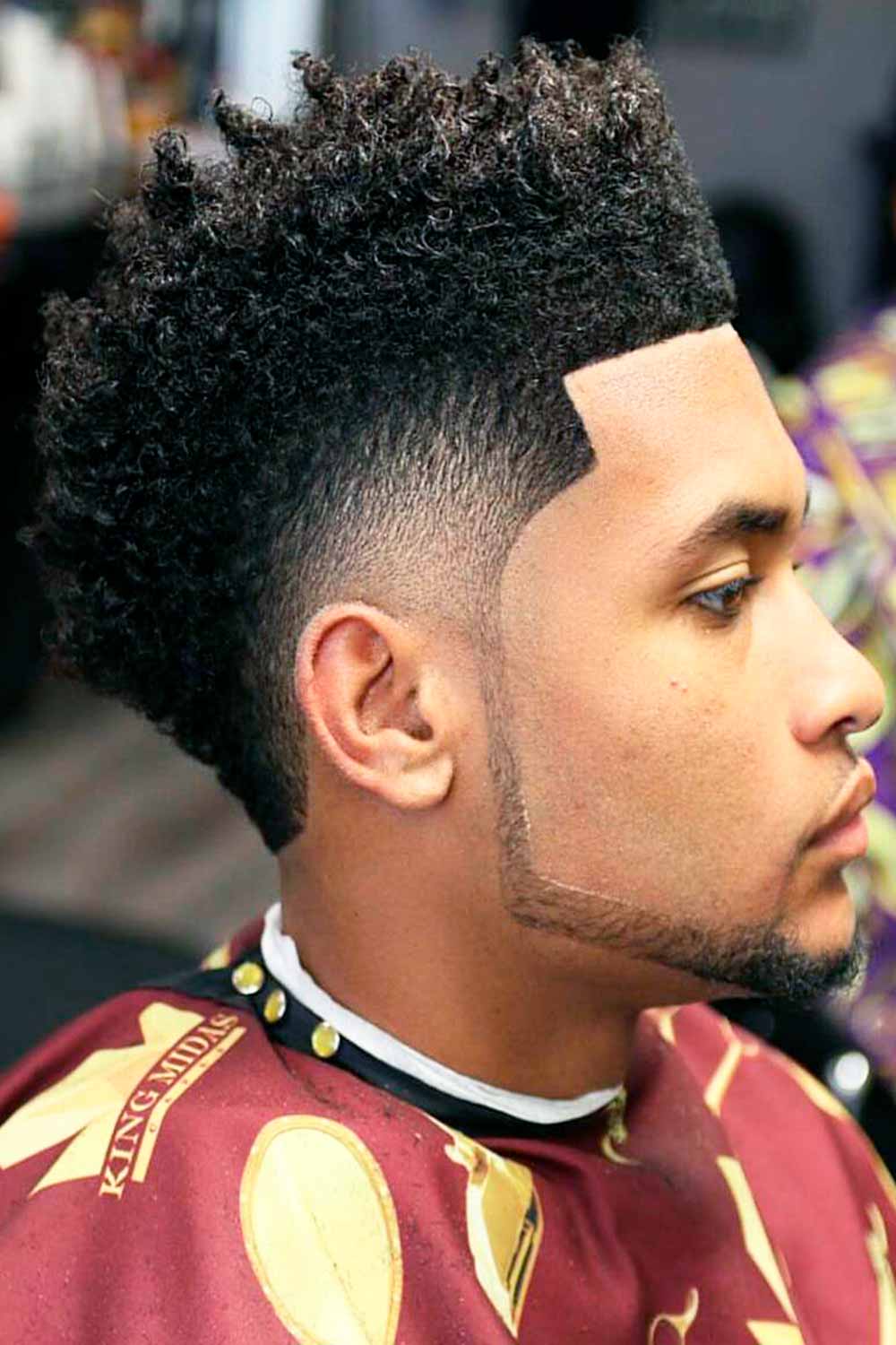 Fade Haircut Black Men Temple Low 