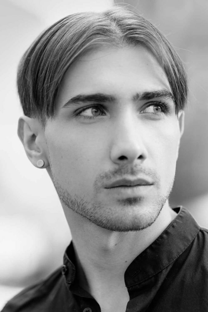 Middle Part Hair Men Straight Clean Bowl Cut 683x1024 