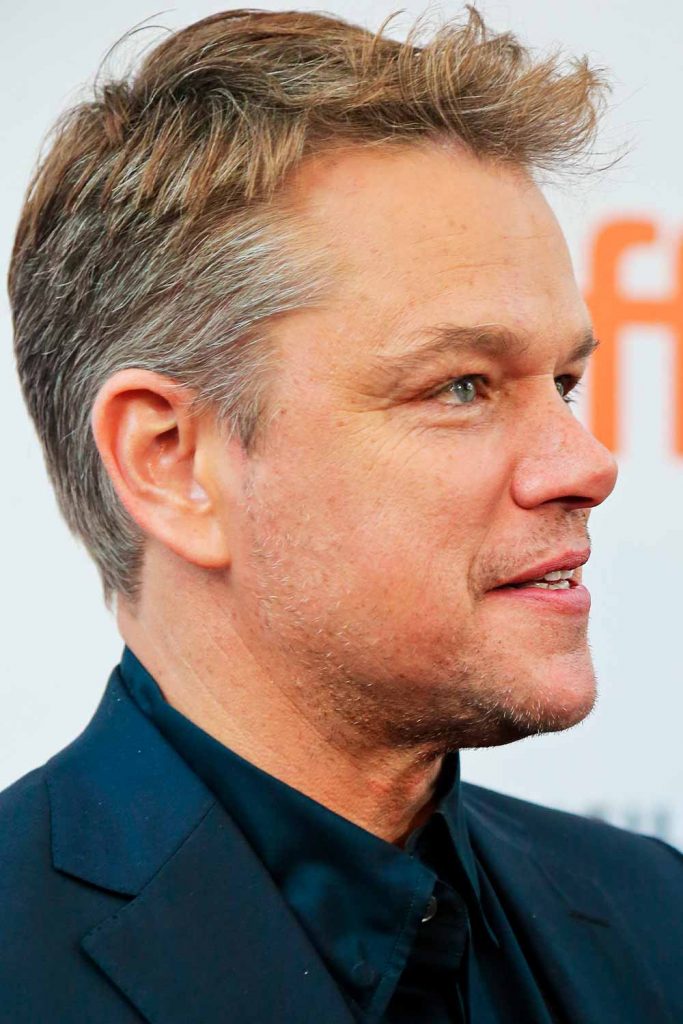 Matt Damon’s Messy Texture #oldmanhaircut #hairstylesforolderman