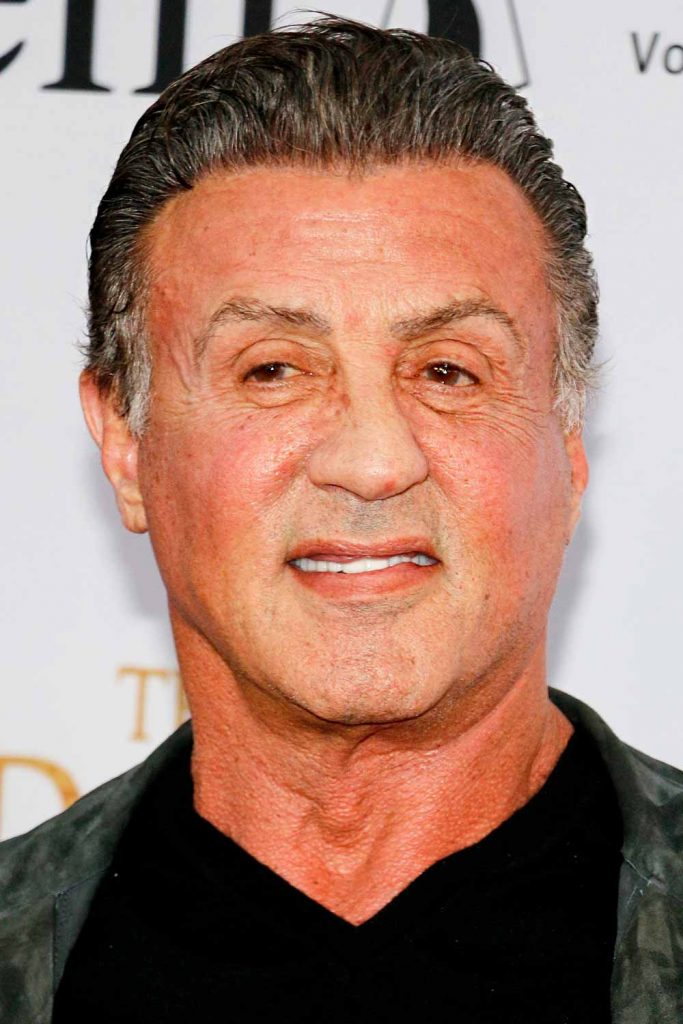 Sylvester Stallone’s Slicked Back #oldmanhaircut #hairstylesforolderman