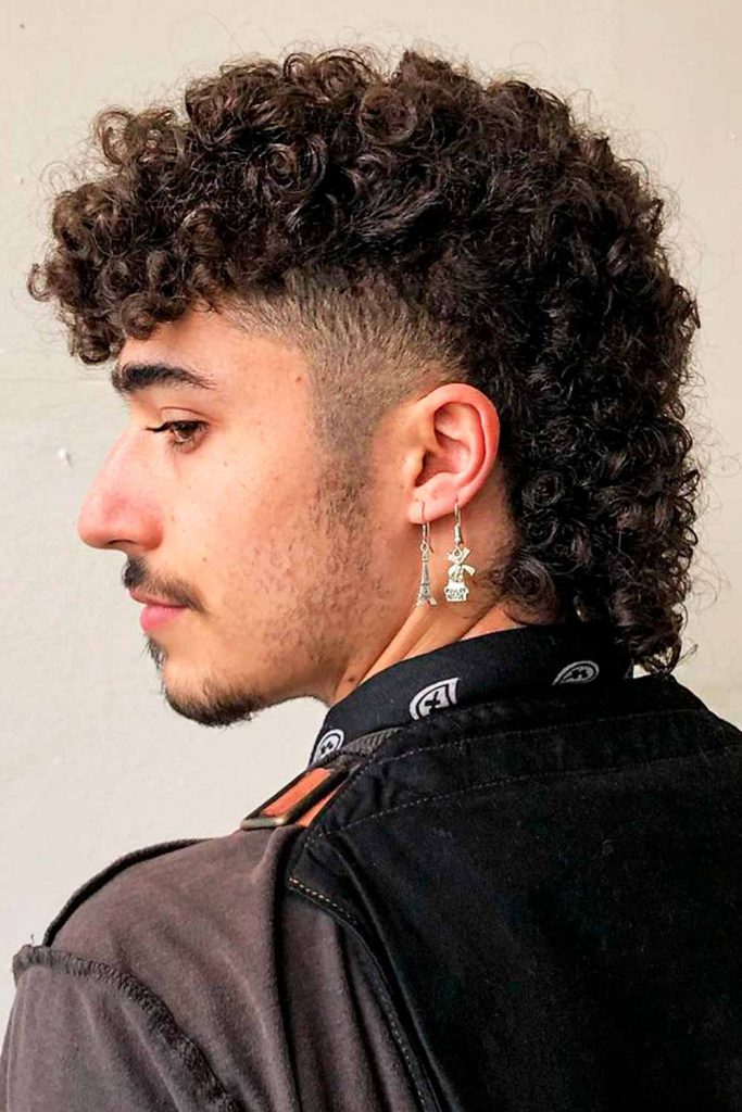 Male Perm + Faded Sides #permedmullet #mullet #mensperm #mulletperm #permmullet