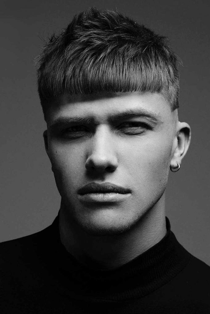 Blunt Bang + Fade + Layers #shorthaircutsformen #mensshorthaircuts #shorthairmen