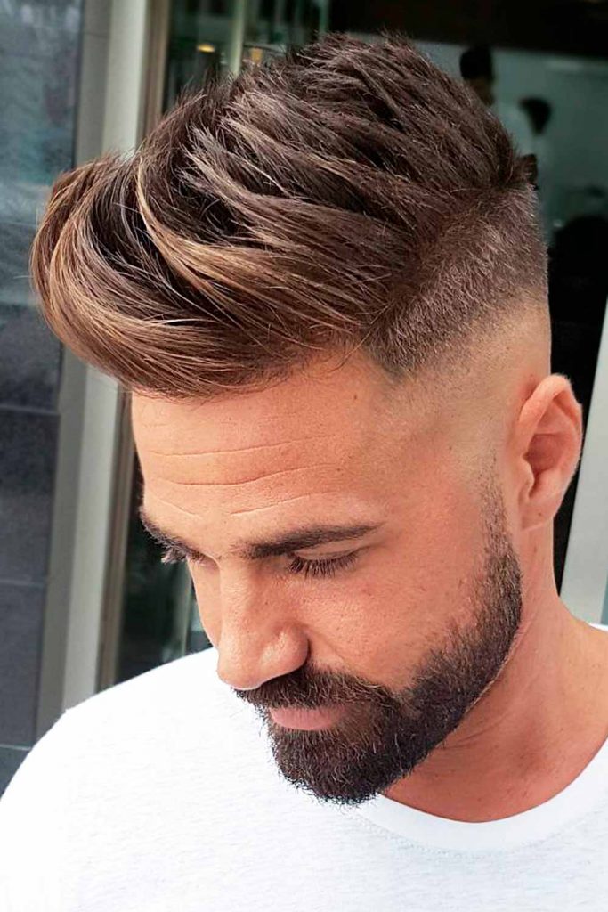 short haircuts for men disconnected undercut fade long top