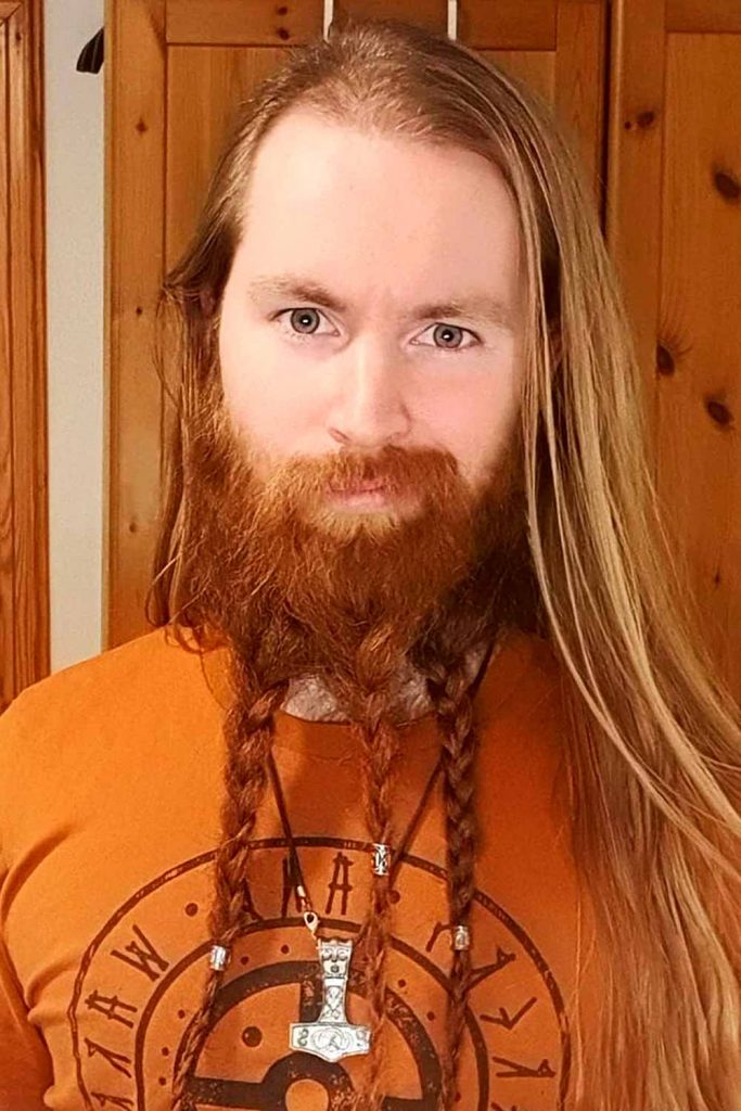 long goatee braided