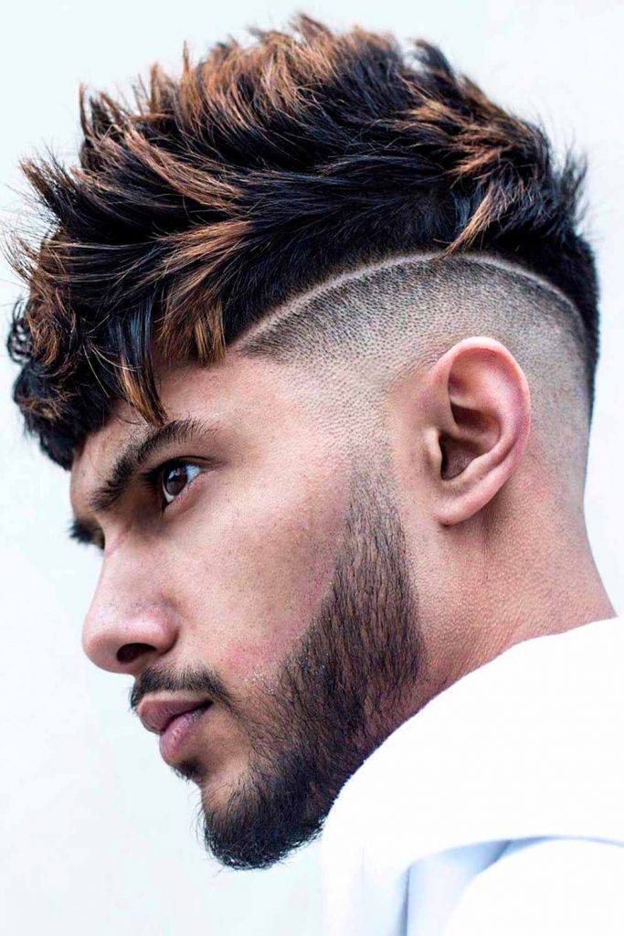 Undercut Thick Bleached Strands #frostedtips #frosttips #highlights #menshighlights