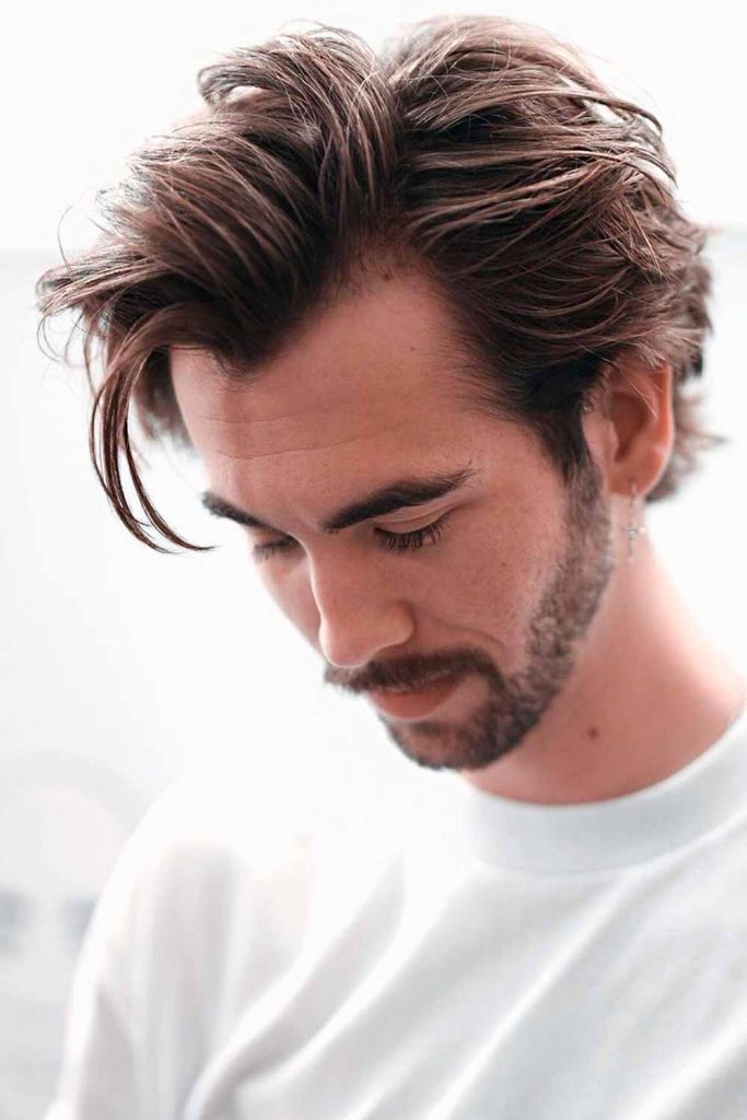 Layered Haircut With Widow’s Peak #menslayeredhair #layeredhaircutsformen