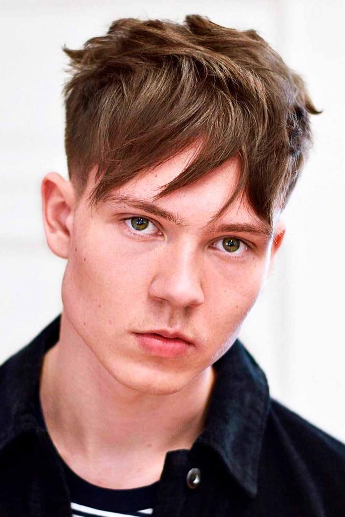 Mens Layered Short Hair Bang #menslayeredhair #layeredhaircutsformen