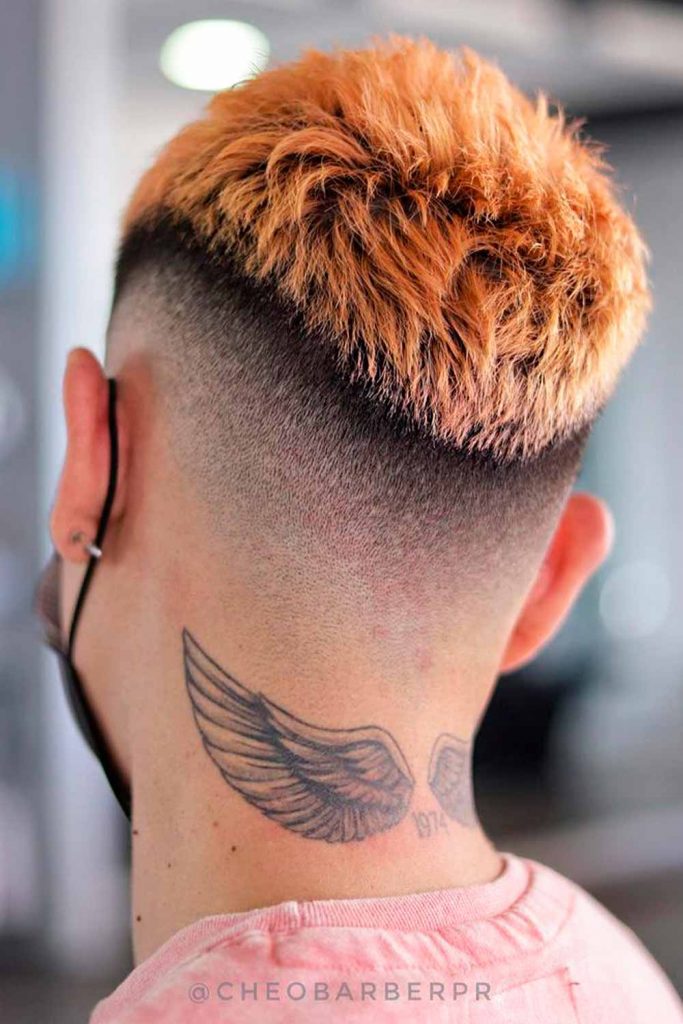 undercut hairstyle men back of head view