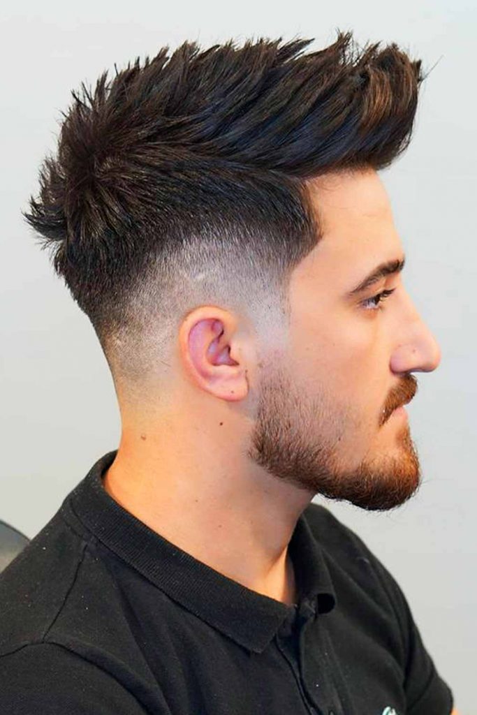 KEEP - Slicked Back Modern Undercut Hairstyle I like this haircut a lot.  The undercut is not shaved as high as you normally see. Hair on top is  slicked back. You can