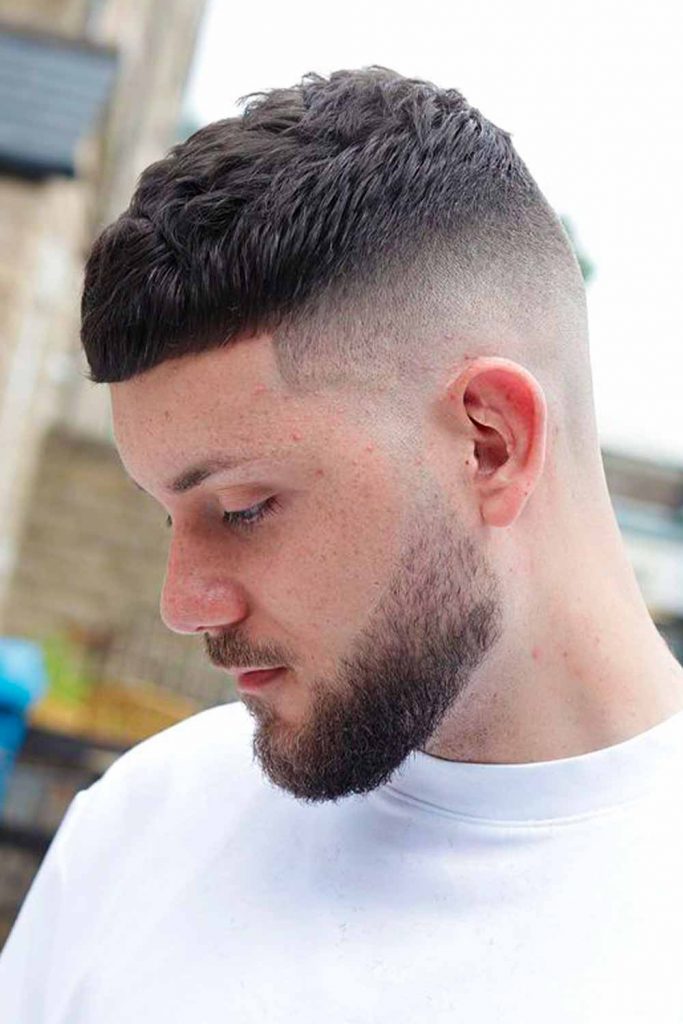 haircuts for men with thick hair crop top high fade