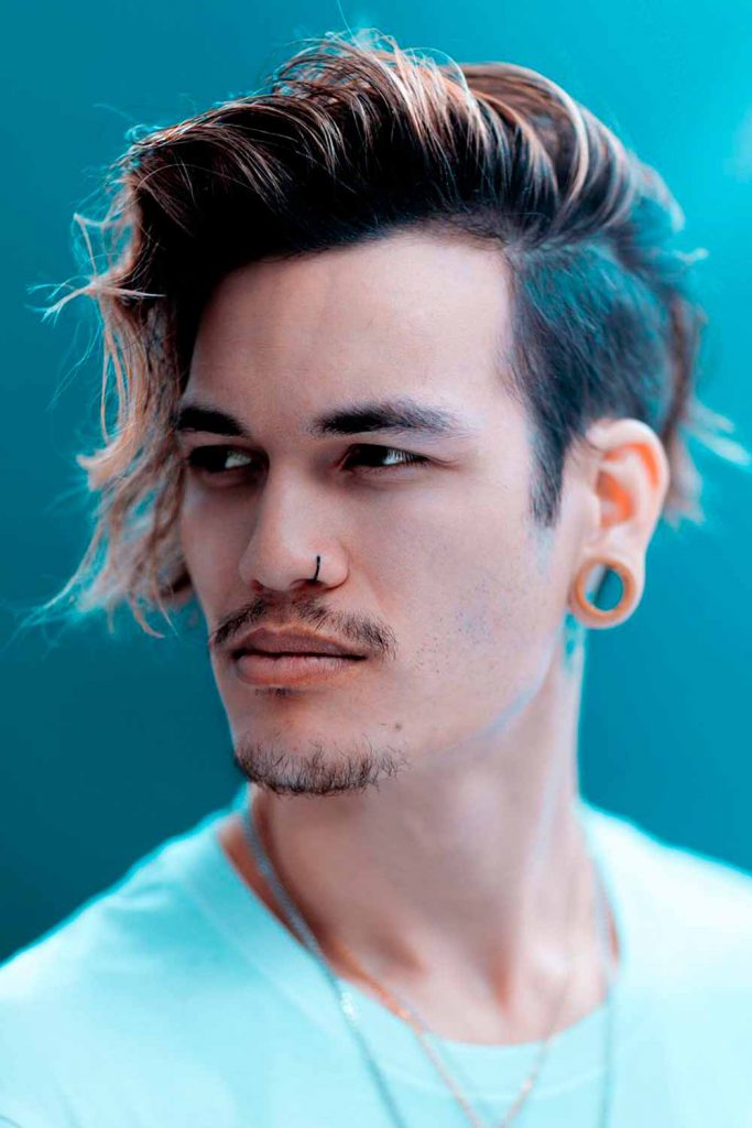 Undercut Long Bang Haircuts For Men Thick Hair #thickhairmen #haircutsformenwiththickhair