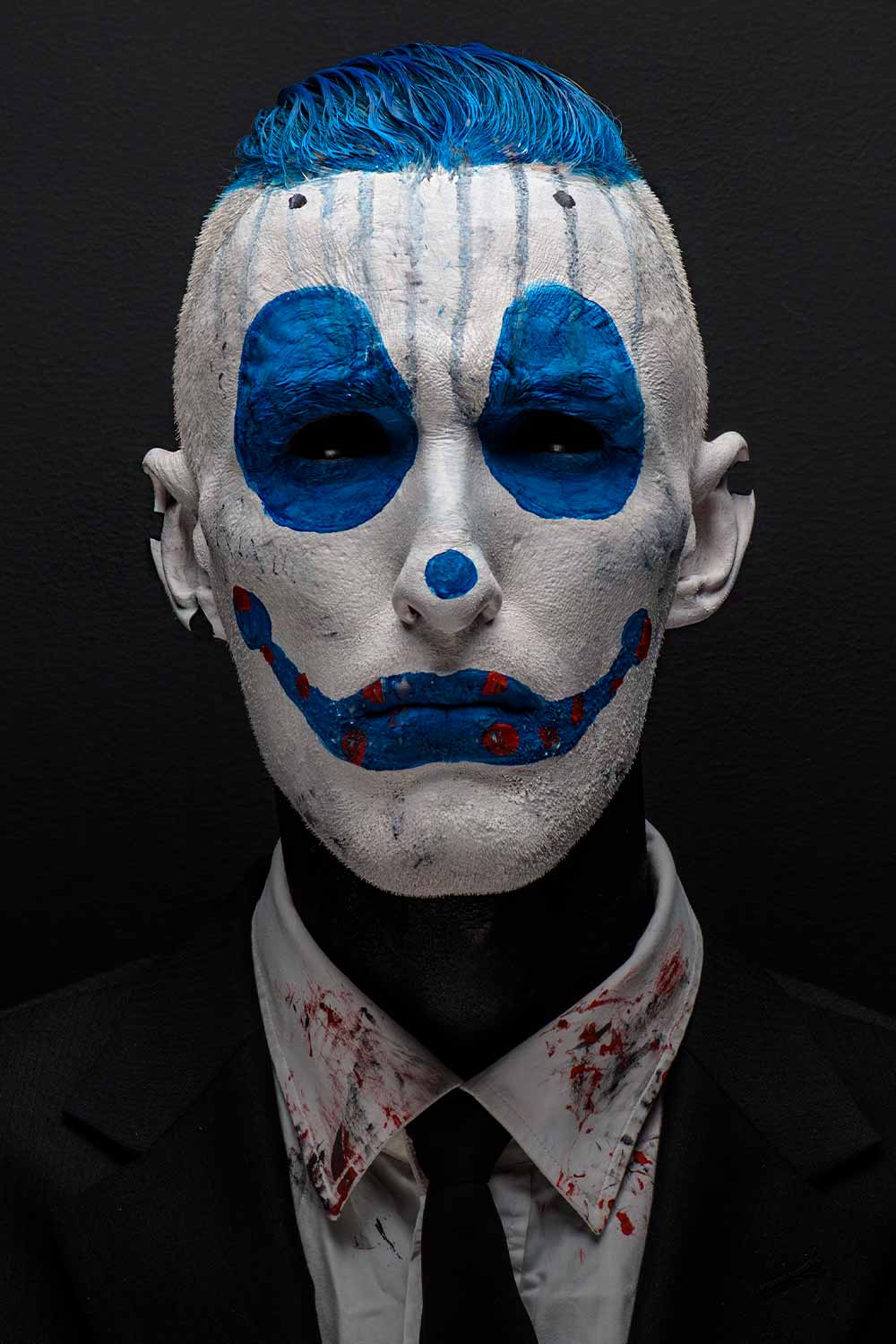 Clown #halloweenmakeup #halloweenmakeupmen #halloweefacepaint #mensfacepaint