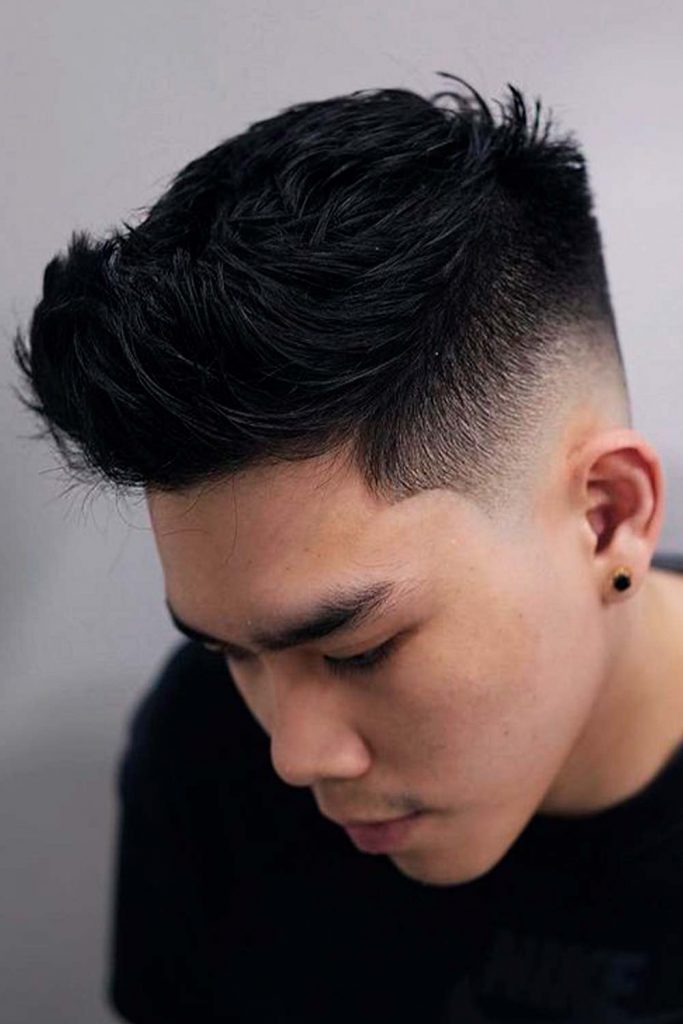 Faux Hawk Undercut Fade Asian Haircut Men #asianhairstyles #menasianhairstyles #asianhairmen