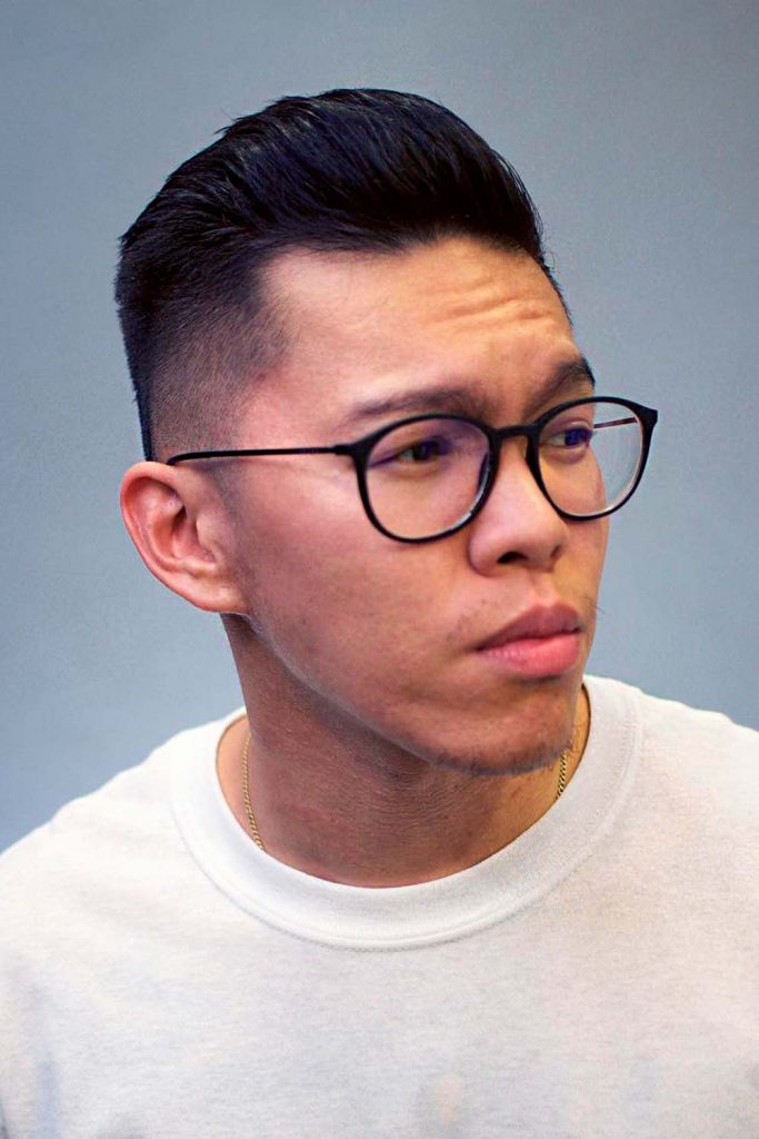 Asian Short Hair Men Faded Sides #asianhairstyles #menasianhairstyles #asianhairmen