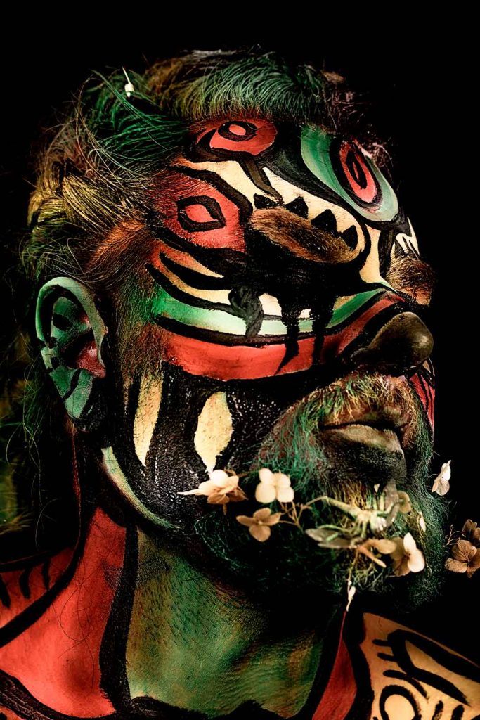 Colored Papuan #halloweenmakeup #halloweenmakeupmen #halloweefacepaint #mensfacepaint