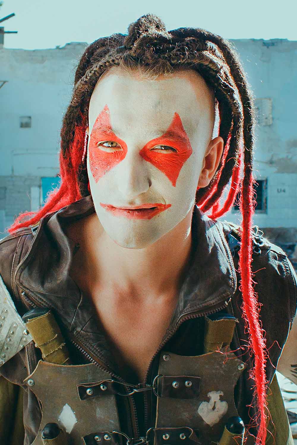 Post-Apocalyptic Urban Warrior #halloweenmakeup #halloweenmakeupmen #halloweefacepaint #mensfacepaint