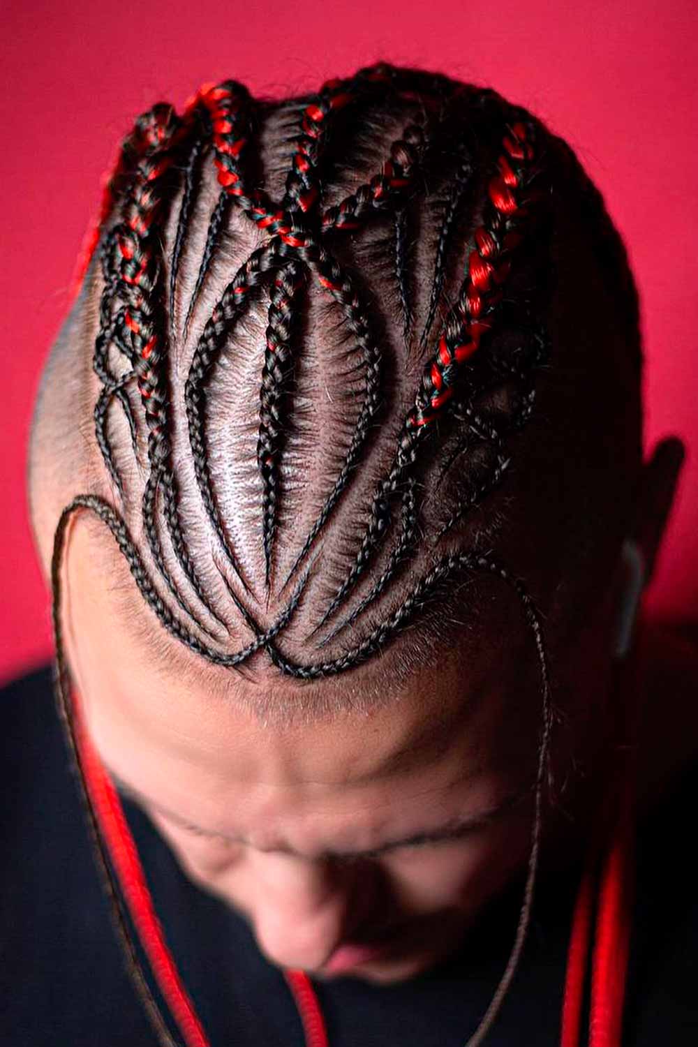 Red Design #braidsformen #manbraid #manbraidstyles #mensbraids