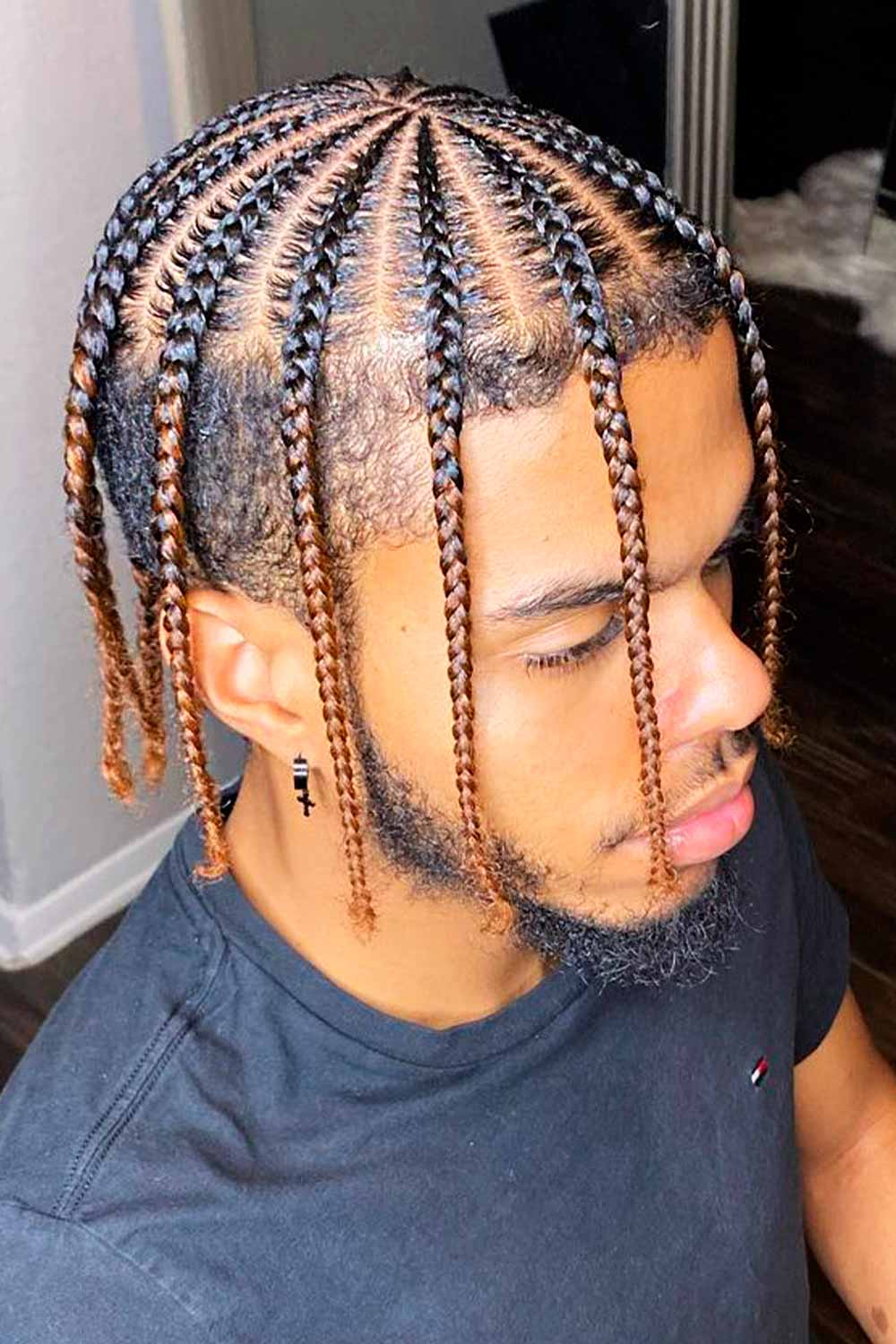 Highlighted Spider Braids #braidsformen #manbraid #manbraidstyles #mensbraids