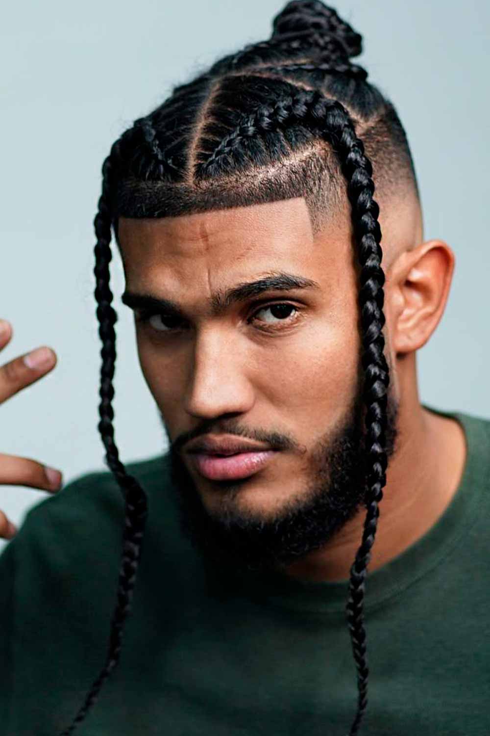 Braids For Men Long Man Bun Undercut Fade Pop Smoke 1 