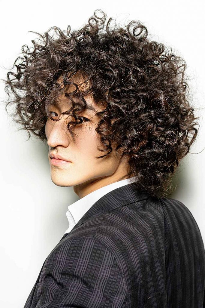 Long Curly Korean Hair Perm #koreanperm #koreanpermmen #asianperm #maleperm