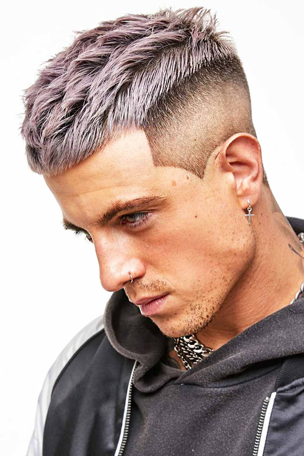 Purple Hair Men #silverhairmen #silverhaircolour