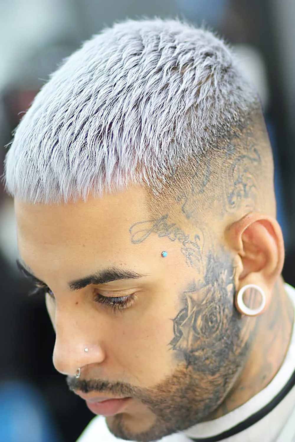 Silver Dye Hair Men