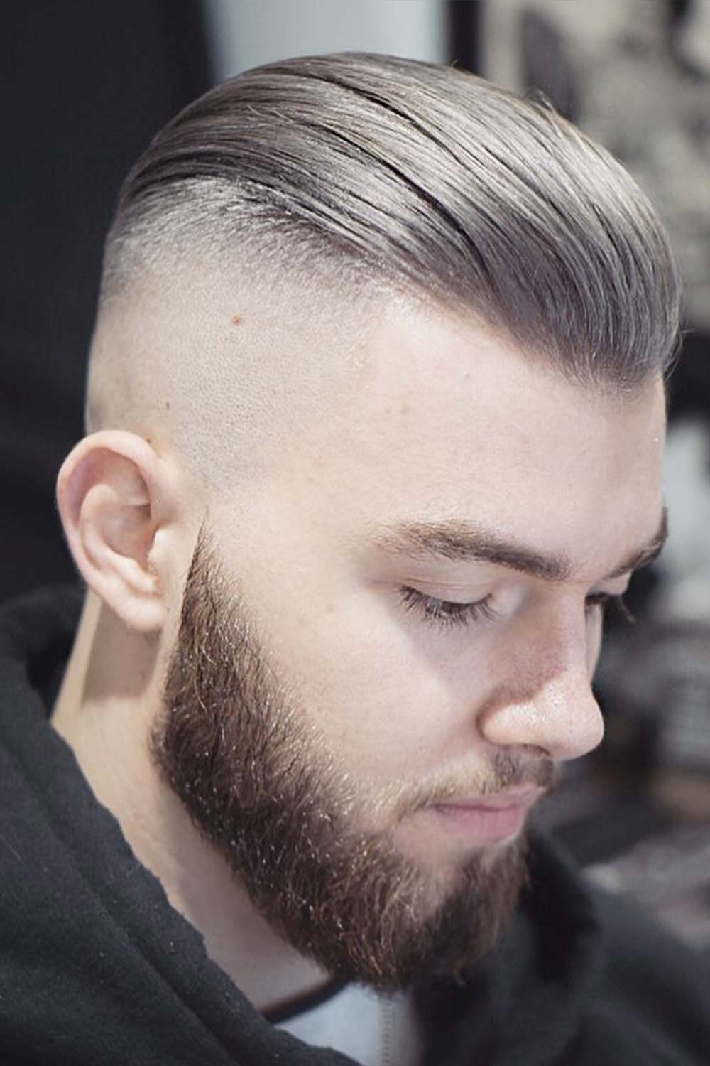 Silver Undercut Men #silverhairmen #silverhaircolour