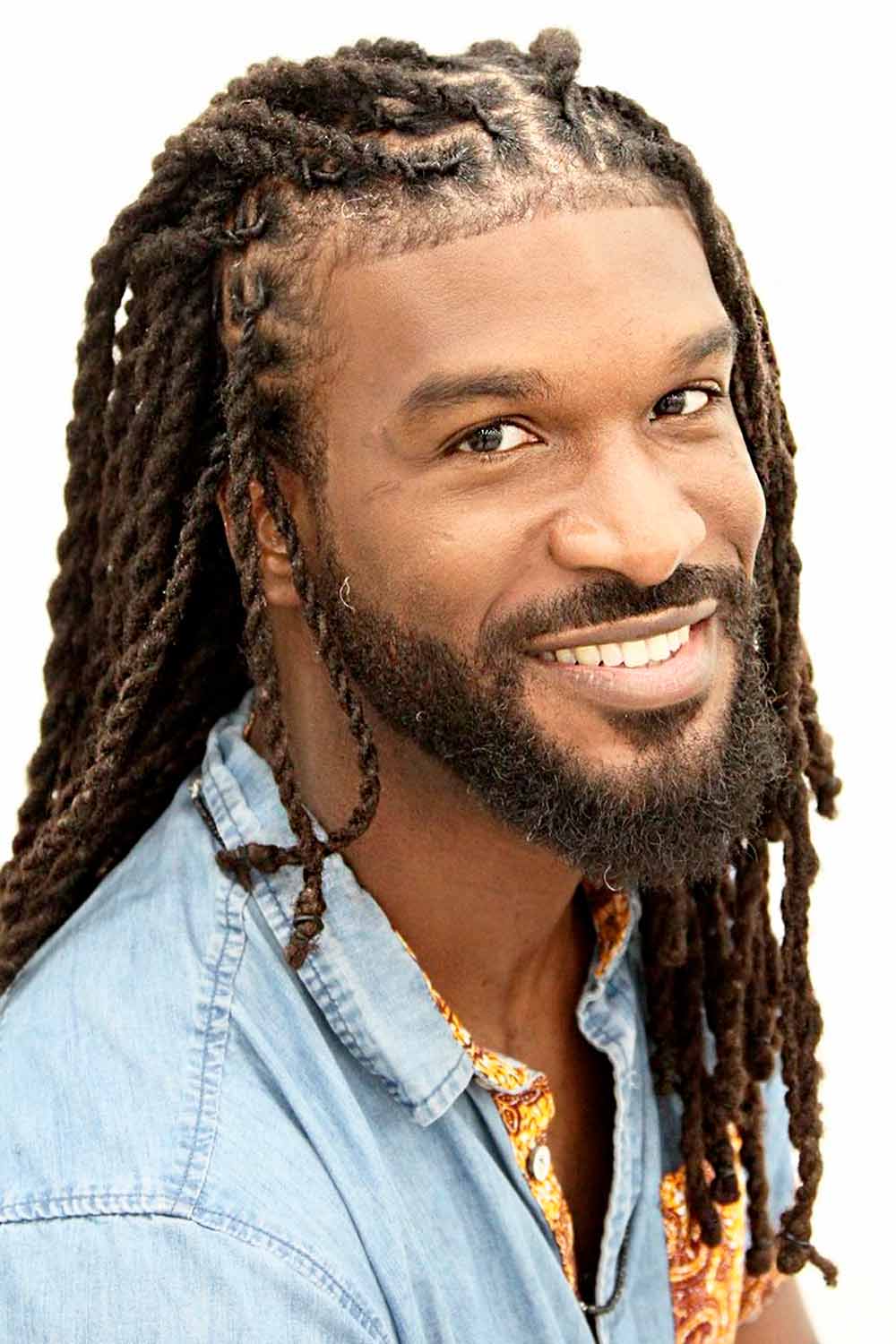 twist hairstyles men braids long line up