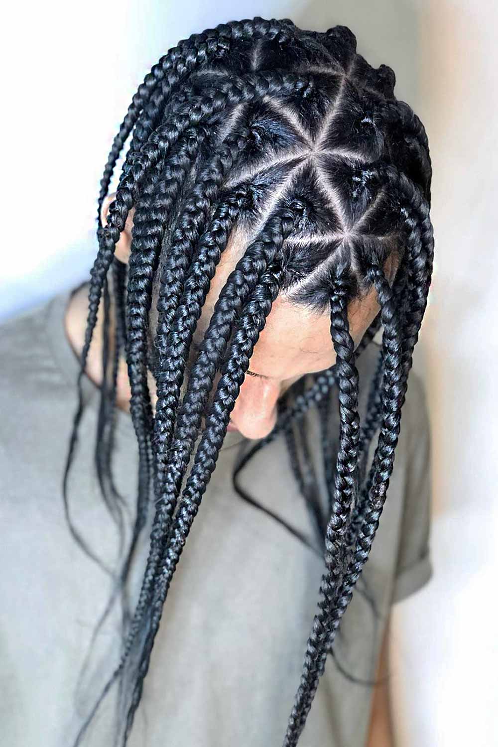 Triangle Box Braids Men #boxbraids #boxbraidsmen #menbraids