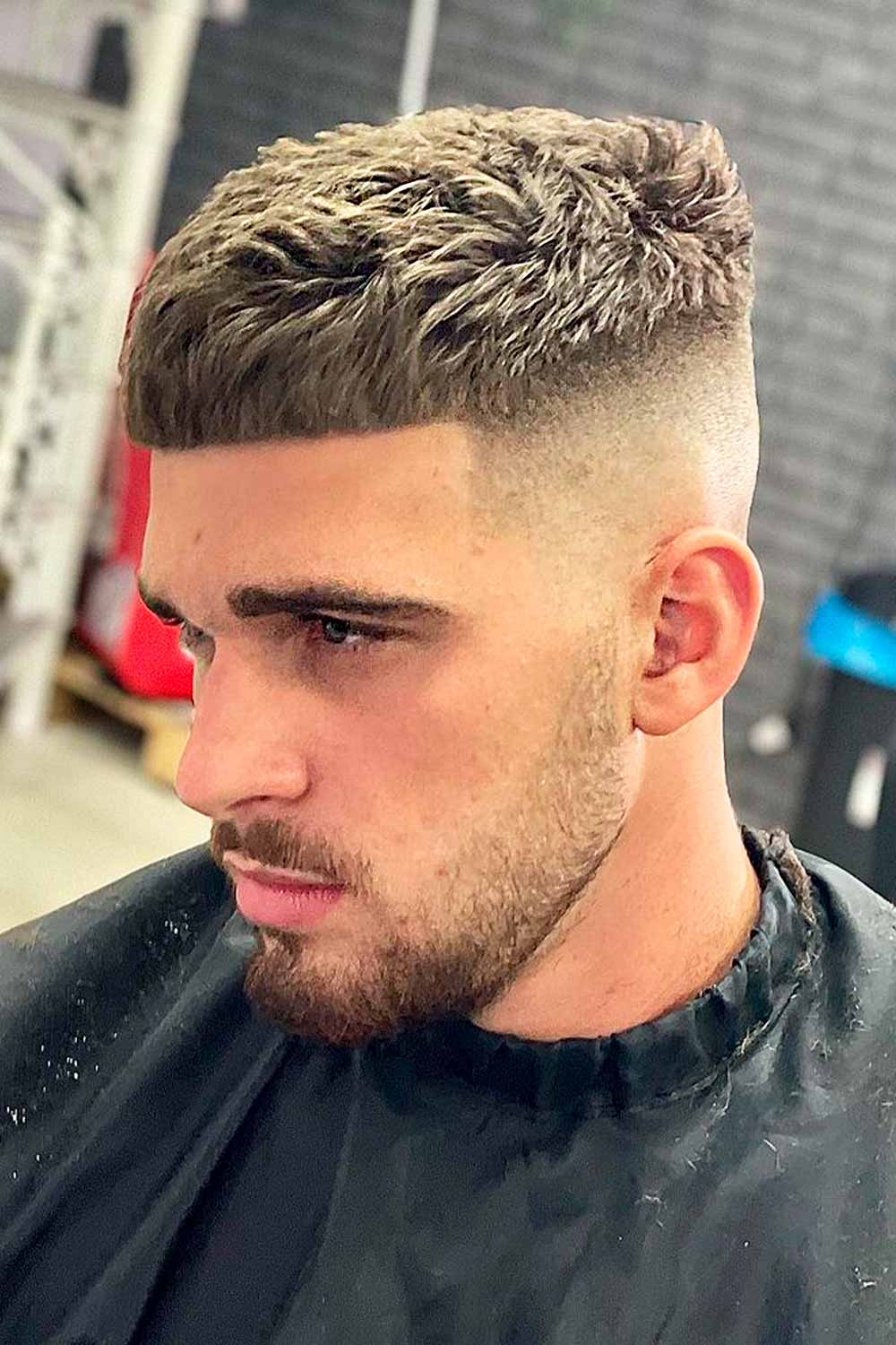 Corte texturizado com alto desvanecimento #fade #fadehaircut #mensfade