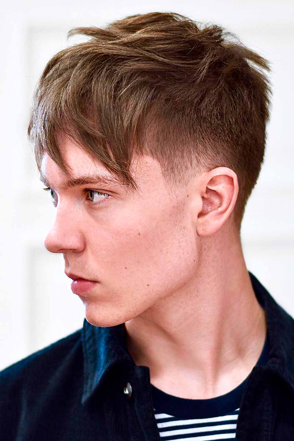 Teen Boy Haircuts Long Fringe Straight Fade 