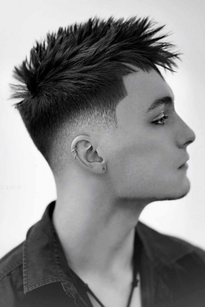 Faux Hawk Hairstyle-15 Funky Hairstyles that suit your Beard.