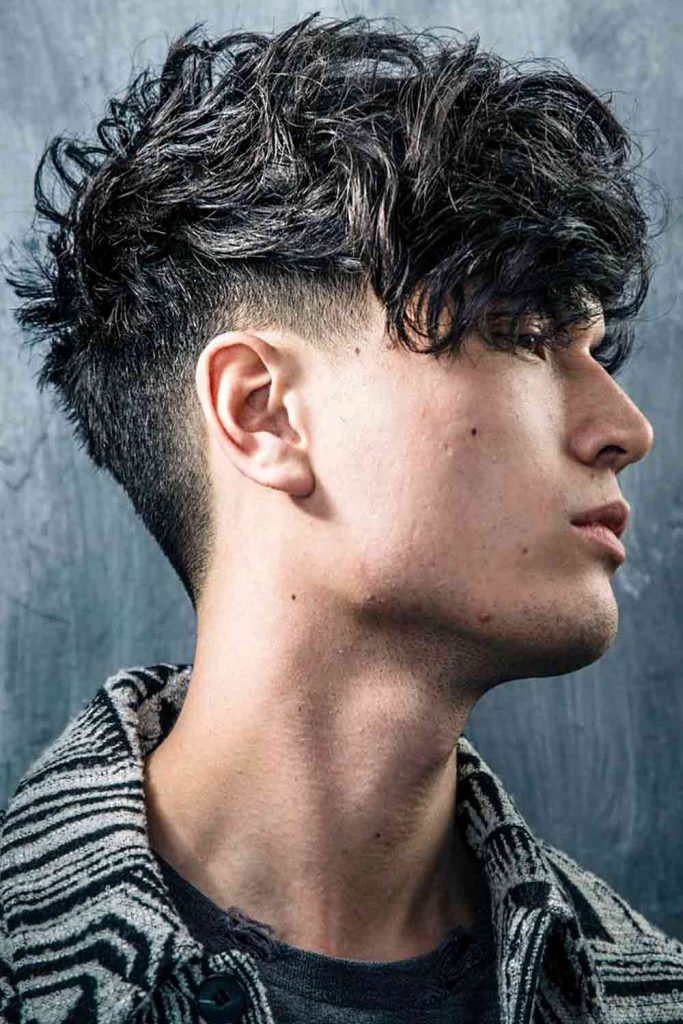 Brunette Layered Cut with Messy Wavy Texture and Center Part - The Latest  Hairstyles for Men and Women (2020) - Hairstyleology