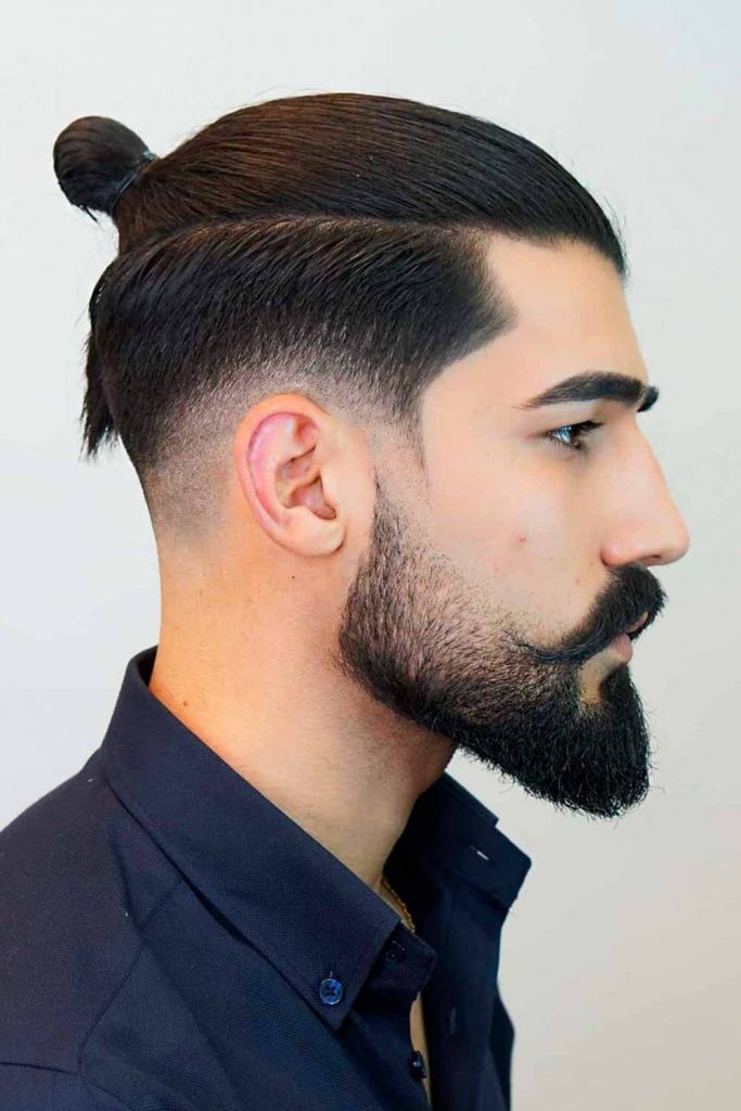 Low Fade Top Knot 