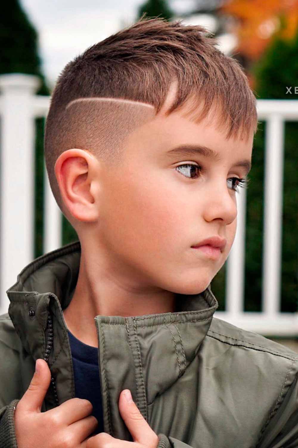 Simple Hair Style Boys With Fade And Design #boyshaircuts #kidshaircut #boyhaircuts