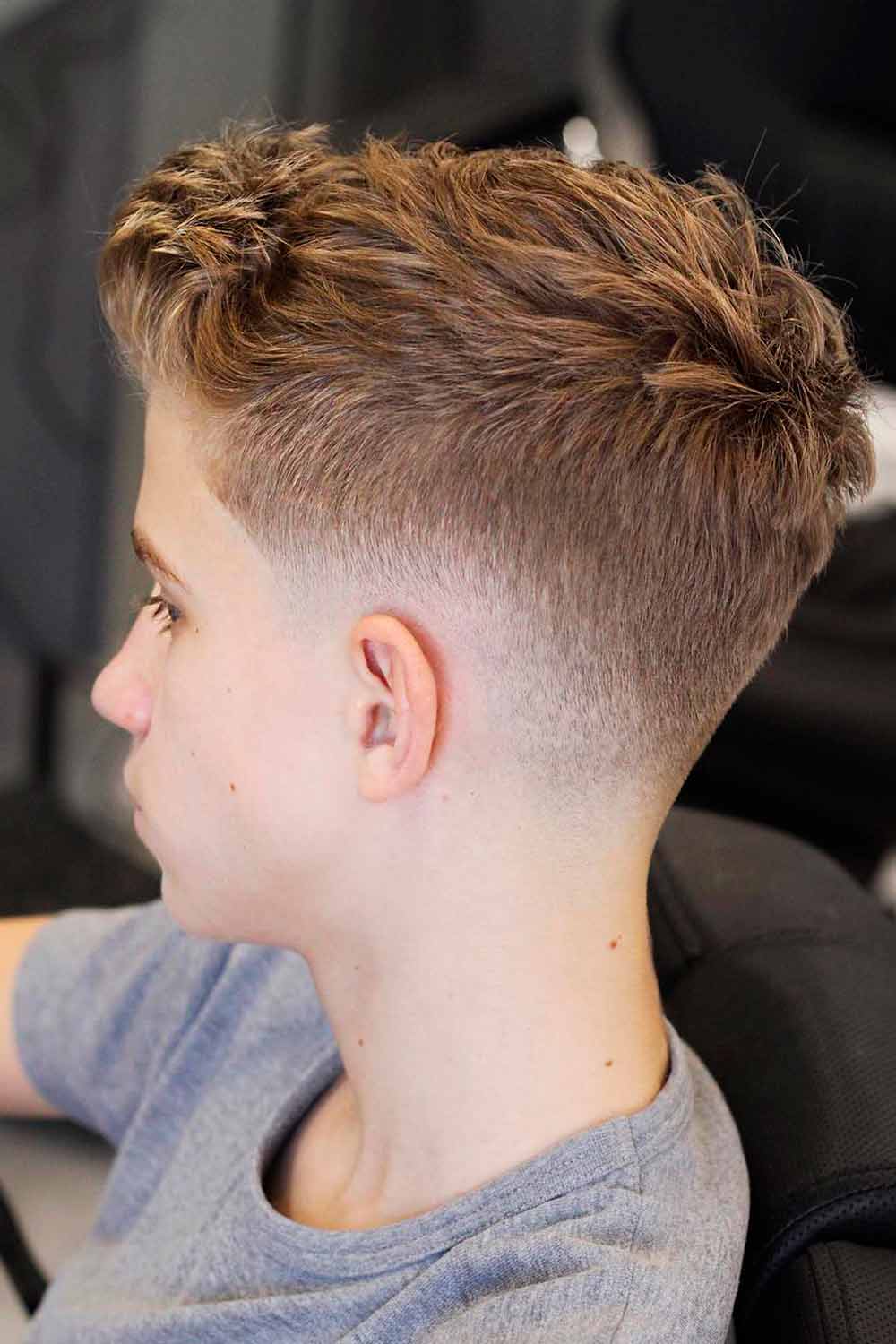 Boys Haircuts Low Taper Fade Textured Quiff 2 