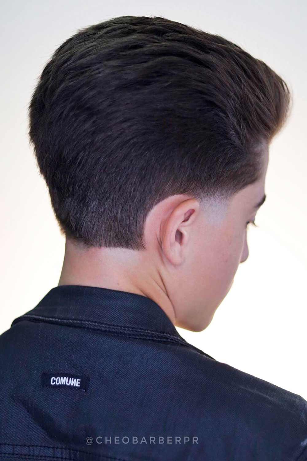 Closeup Boys Back Modern Hairstylecropped Haircut Stock Photo 1177138504   Shutterstock