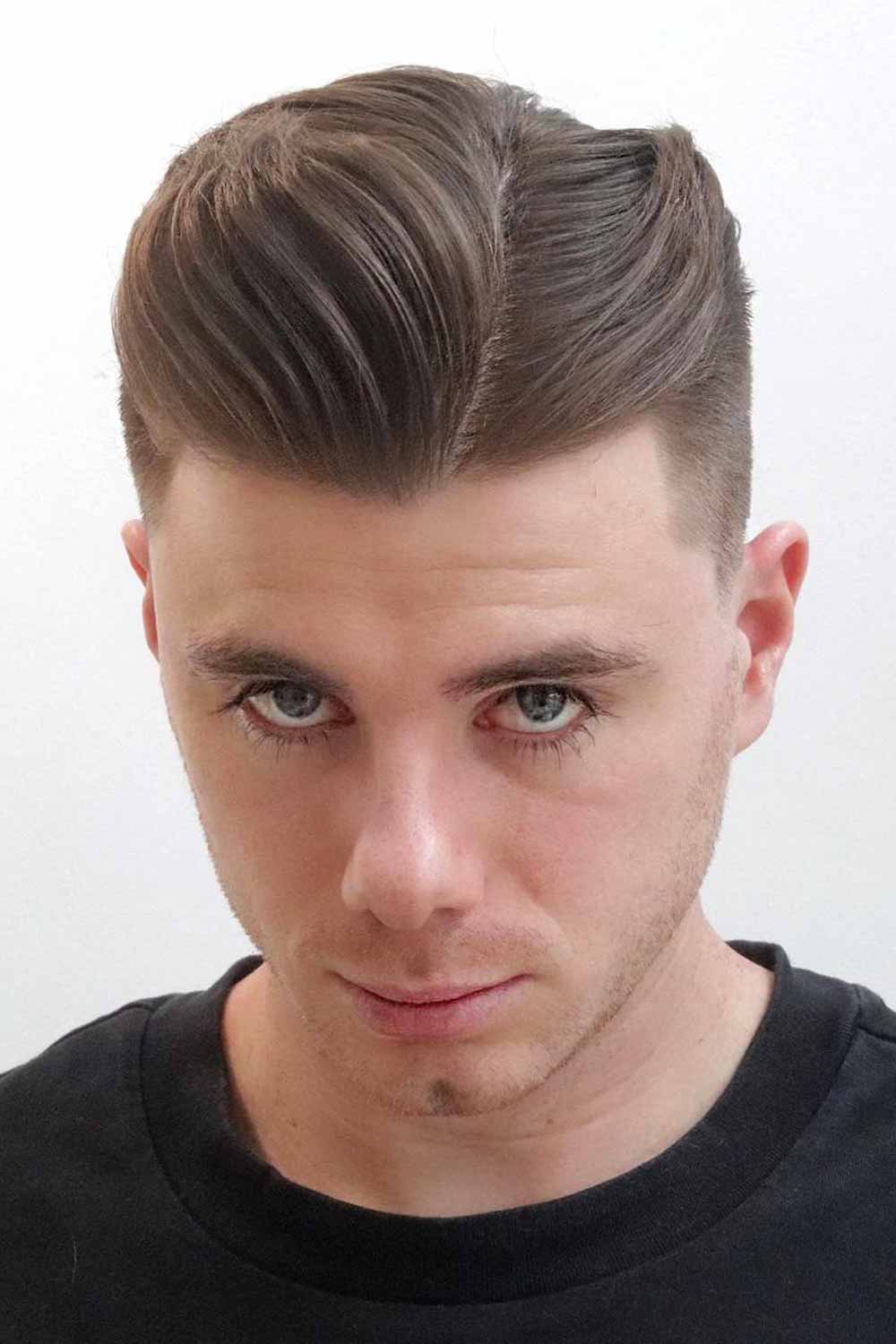 comb over fade middle part